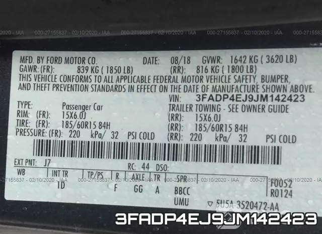3FADP4EJ9JM142423 фото 6