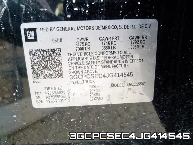 3GCPCSEC4JG414545 фото 2