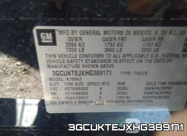 3GCUKTEJXHG389171 фото 9
