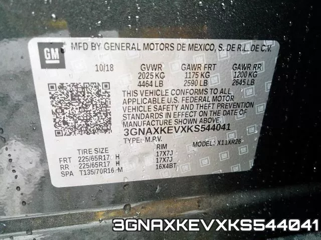 3GNAXKEVXKS544041 фото 2