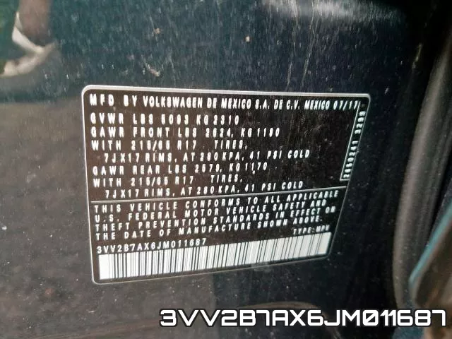 3VV2B7AX6JM011687 фото 2