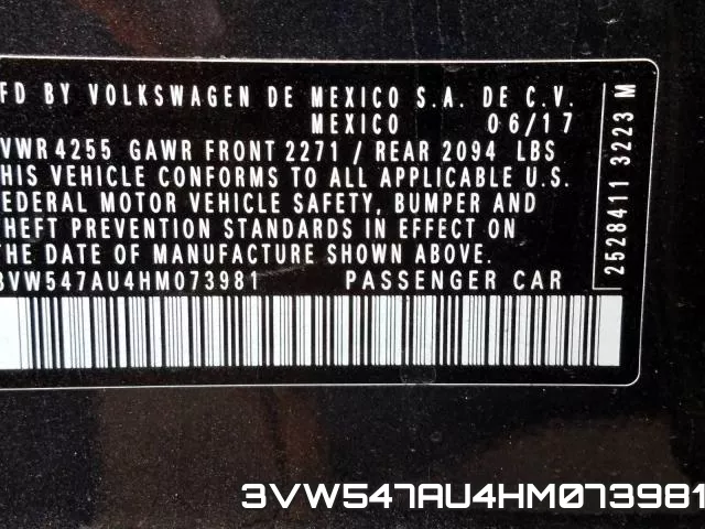 3VW547AU4HM073981 фото 2