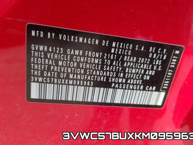 3VWC57BUXKM095963 фото 2