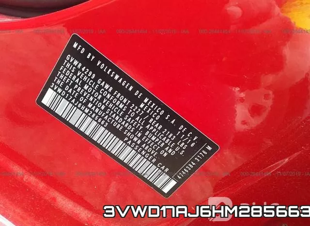 3VWD17AJ6HM285663 фото 10