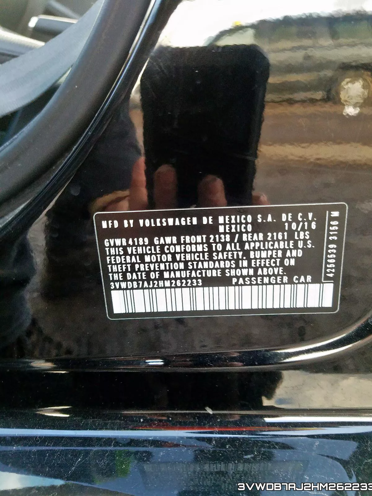 3VWDB7AJ2HM262233 фото 2