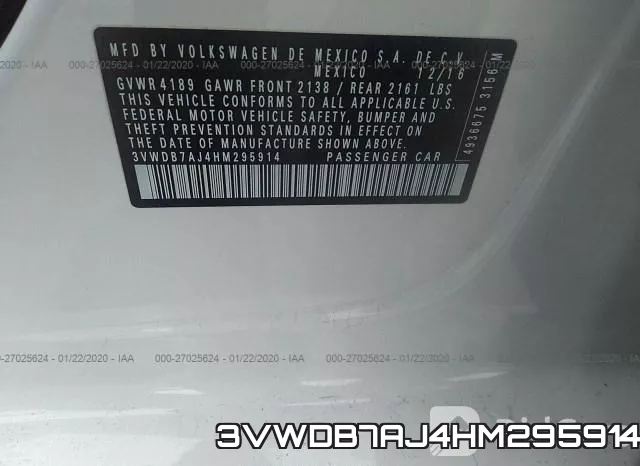 3VWDB7AJ4HM295914 фото 7