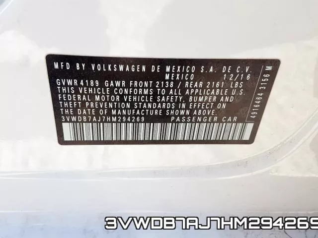 3VWDB7AJ7HM294269 фото 2