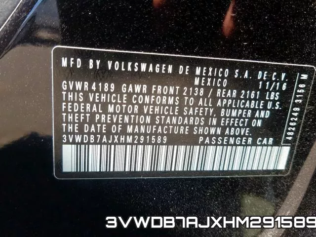 3VWDB7AJXHM291589 фото 2