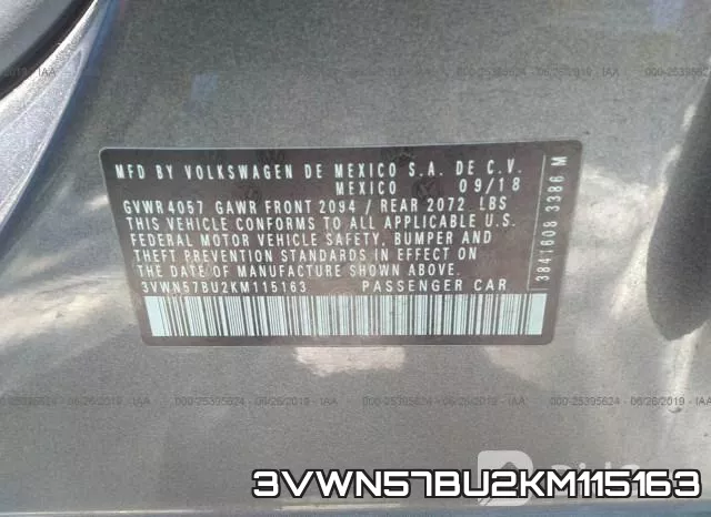 3VWN57BU2KM115163 фото 8