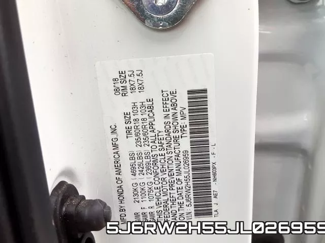5J6RW2H55JL026959 фото 2
