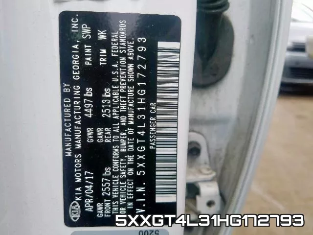5XXGT4L31HG172793 фото 2