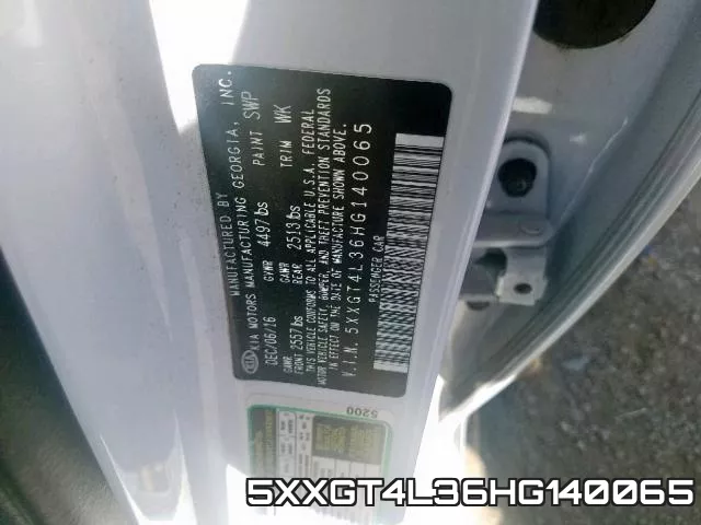 5XXGT4L36HG140065 фото 2