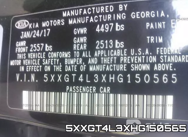 5XXGT4L3XHG150565 фото 7