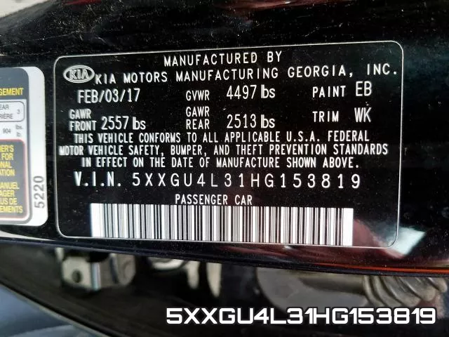 5XXGU4L31HG153819 фото 2