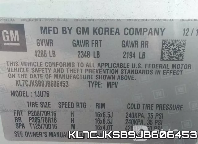 KL7CJKSB9JB606453 фото 9