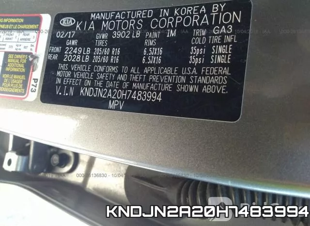 KNDJN2A20H7483994 фото 8