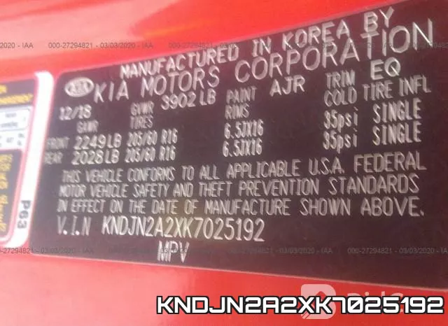 KNDJN2A2XK7025192 фото 7