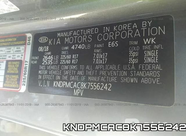 KNDPMCAC8K7556242 фото 8