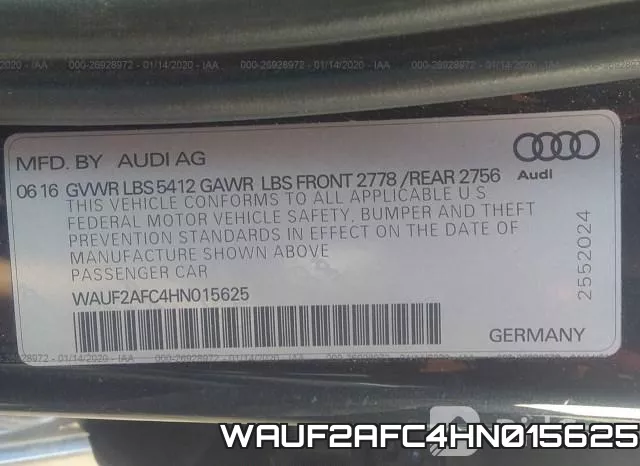 WAUF2AFC4HN015625 фото 8
