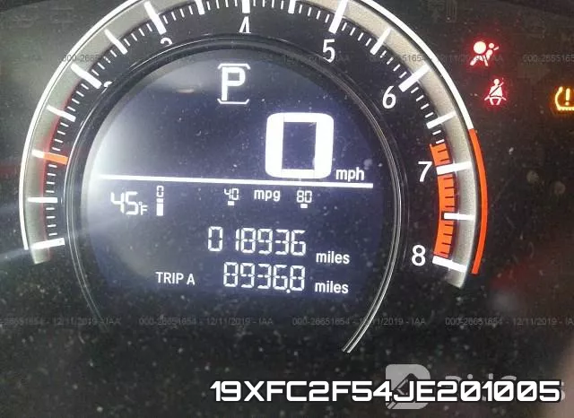 19XFC2F54JE201005 фото 7
