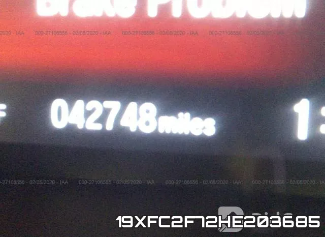 19XFC2F72HE203685 фото 5