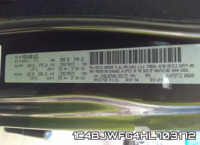 1C4BJWFG4HL703172 фото 8