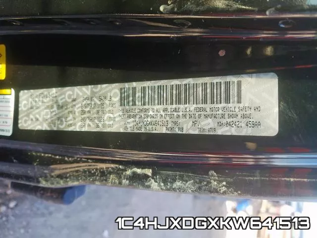 1C4HJXDGXKW641513 фото 2