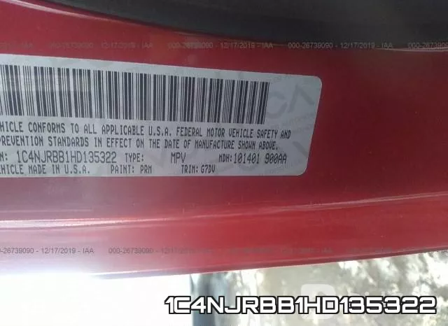 1C4NJRBB1HD135322 фото 6