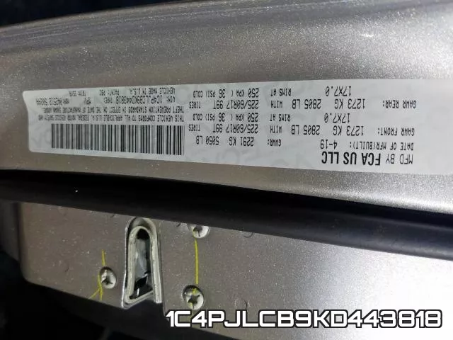 1C4PJLCB9KD443818 фото 2