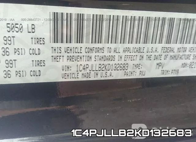 1C4PJLLB2KD132683 фото 9