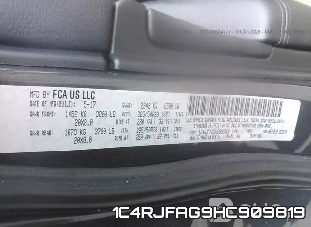 1C4RJFAG9HC909819 фото 6