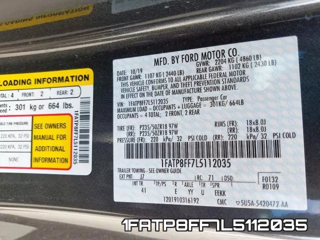 1FATP8FF7L5112035 фото 2