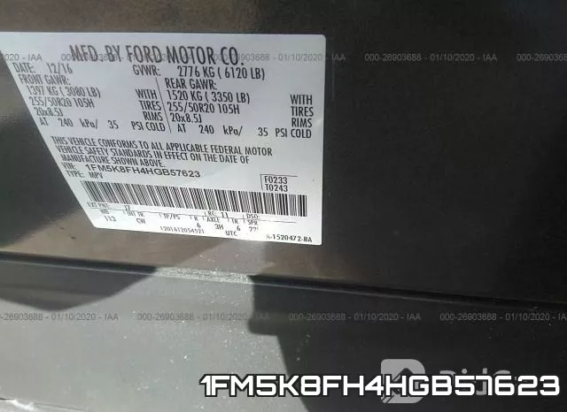 1FM5K8FH4HGB57623 фото 7