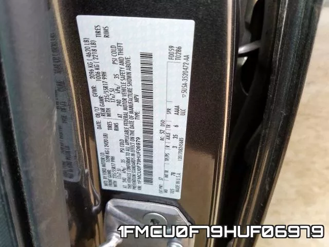 1FMCU0F79HUF06979 фото 2