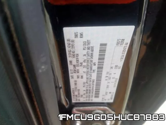 1FMCU9GD5HUC87883 фото 2