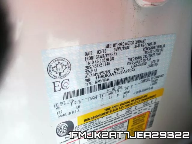 1FMJK2AT7JEA29322 фото 2