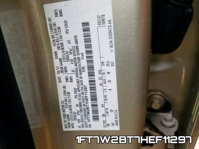 1FT7W2BT7HEF11297 фото 2