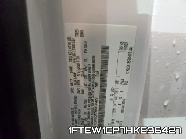 1FTEW1CP7HKE36427 фото 2