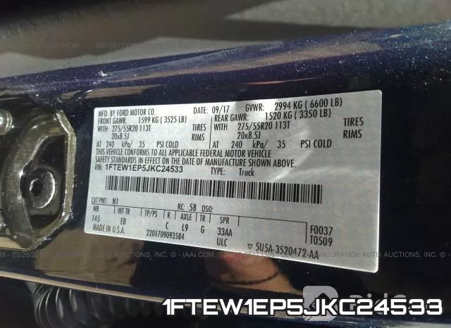 1FTEW1EP5JKC24533 фото 6