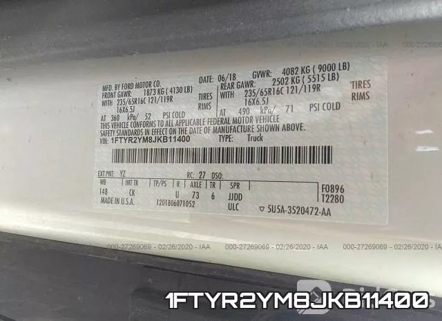 1FTYR2YM8JKB11400 фото 7