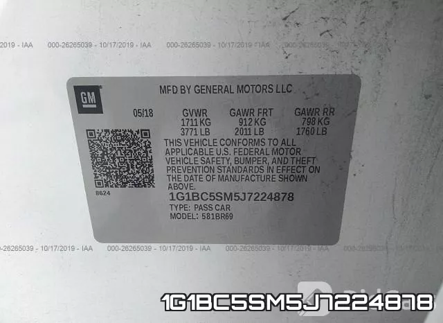 1G1BC5SM5J7224878 фото 9