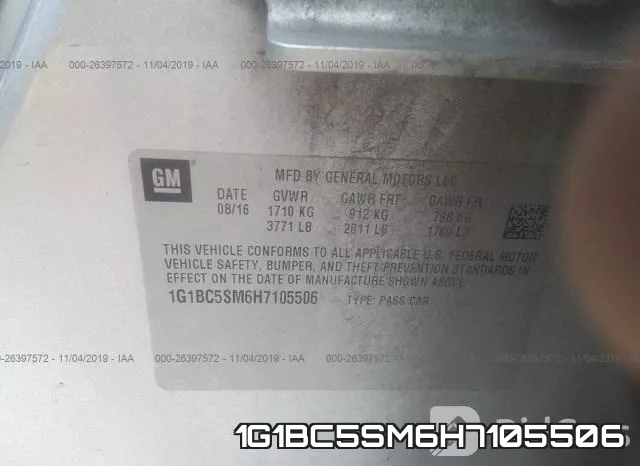 1G1BC5SM6H7105506 фото 10
