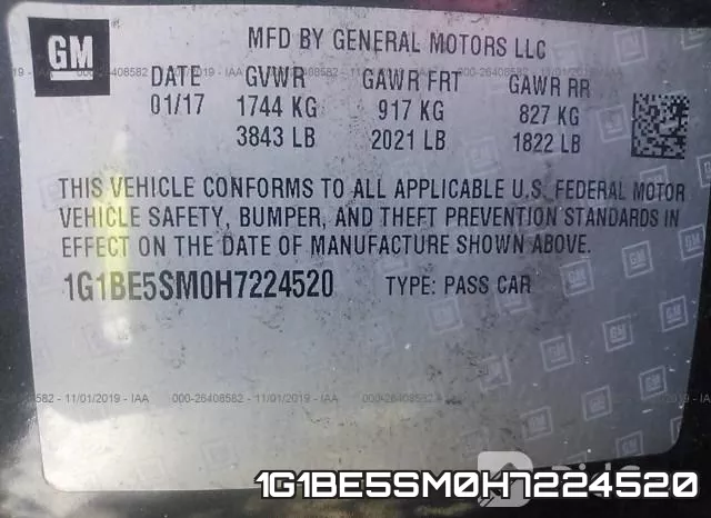1G1BE5SM0H7224520 фото 8