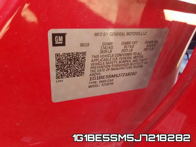1G1BE5SM5J7218282 фото 2