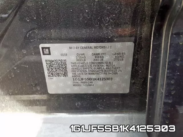 1G1JF5SB1K4125303 фото 2