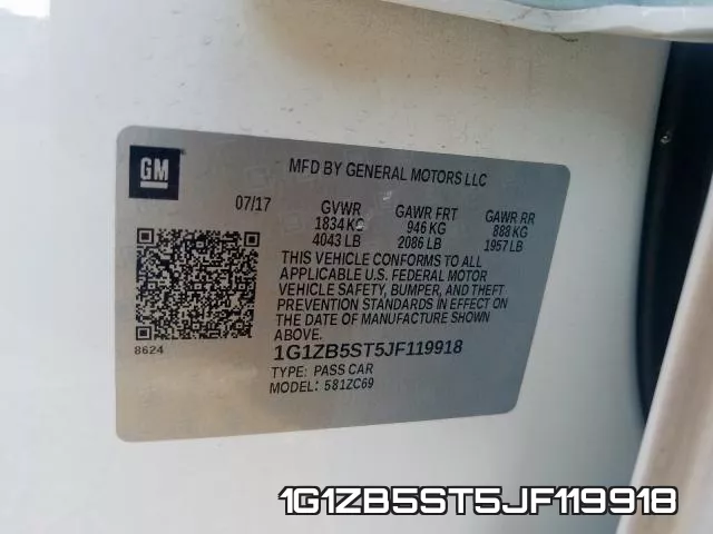 1G1ZB5ST5JF119918 фото 2