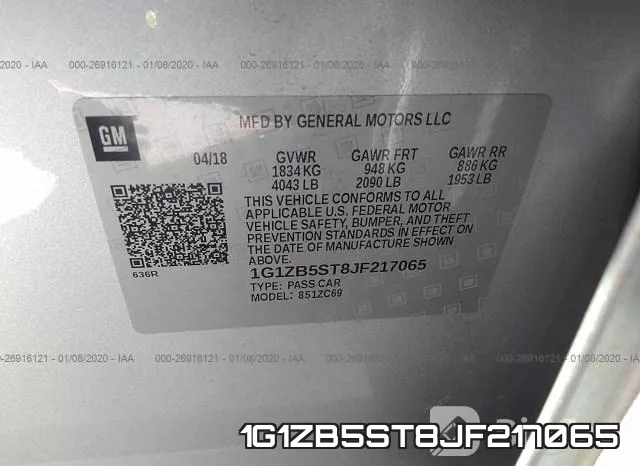 1G1ZB5ST8JF217065 фото 7
