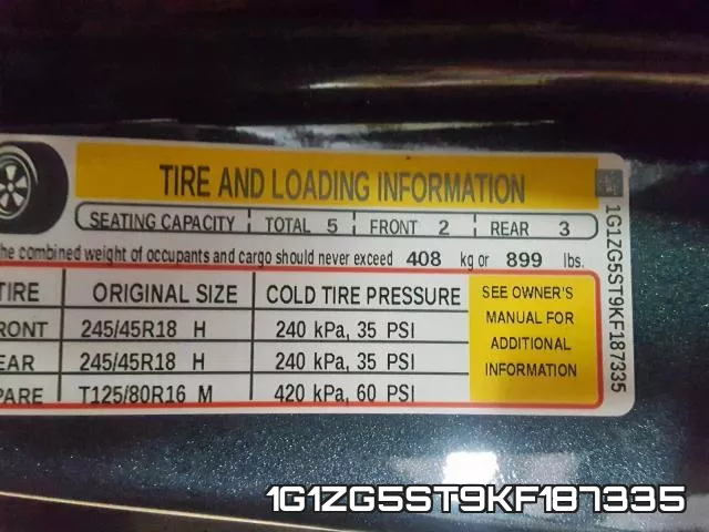 1G1ZG5ST9KF187335 фото 2