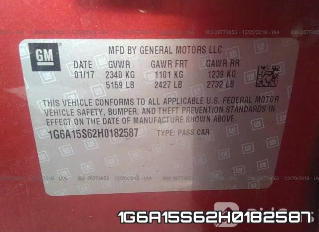 1G6A15S62H0182587 фото 8