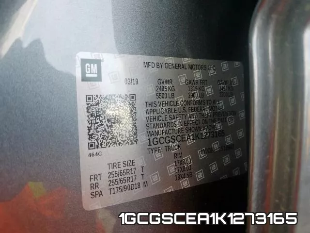 1GCGSCEA1K1273165 фото 2